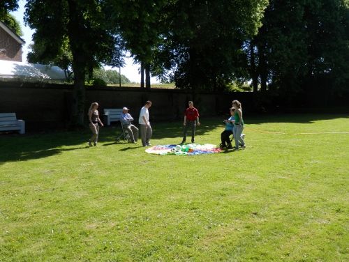 demonstratie met een jachthond